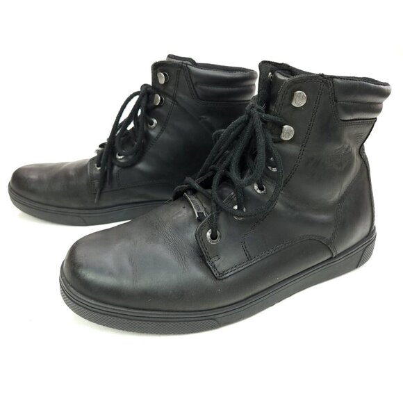 Harley-Davidson Men\'s Size 12 M Watkins Black Leather Motorcycle Boots D93758 main image 7